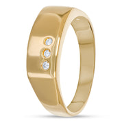 Anello - Oro giallo 18 kt. - 0,03 ct. tw. Diamante (Naturale)