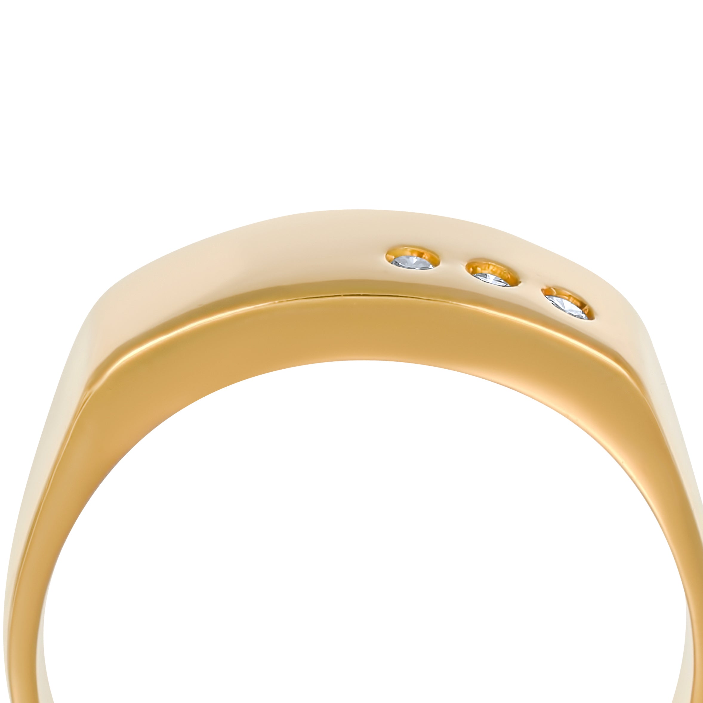 Anello - Oro giallo 18 kt. - 0,03 ct. tw. Diamante (Naturale)