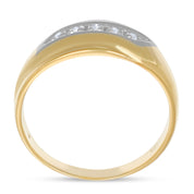 Anello - Oro bianco 18 kt., Oro giallo - 0,05 ct. tw. Diamante (naturale)