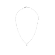 Collana con ciondolo - 18 carati Oro bianco - 0.07ct. tw. Diamante (Naturale)