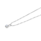 Collana con ciondolo - 18 carati Oro bianco - 0.07ct. tw. Diamante (Naturale)