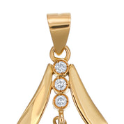 Pendente - Oro giallo 18 kt. - 0,25 ct. tw. Diamante (naturale) - Perla