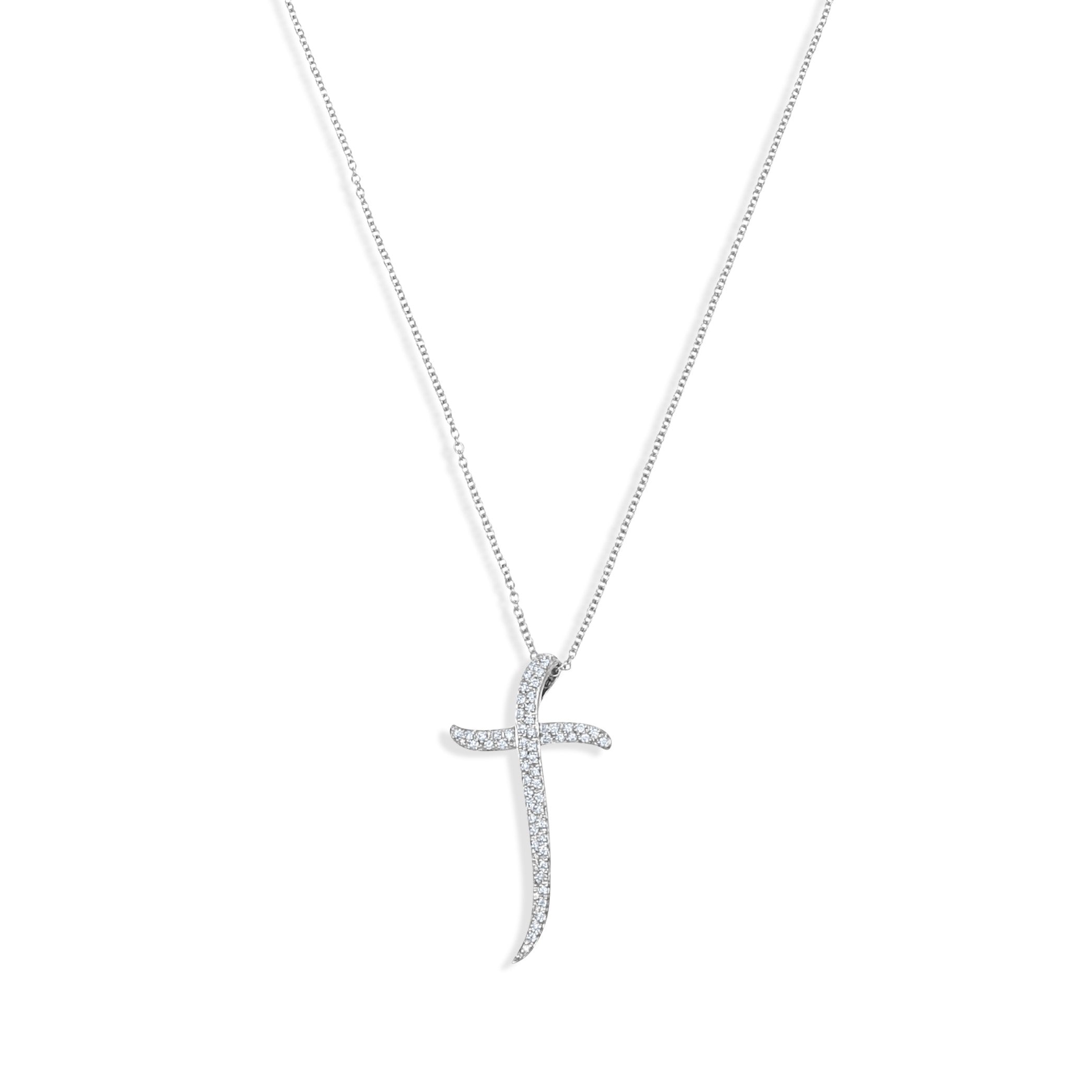 Collana con ciondolo - 18 carati Oro bianco - 0.67 tw. Diamante