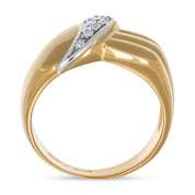 Anello in Oro bianco, Oro giallo 18 carati Diamanti da 0.195 Ct tot