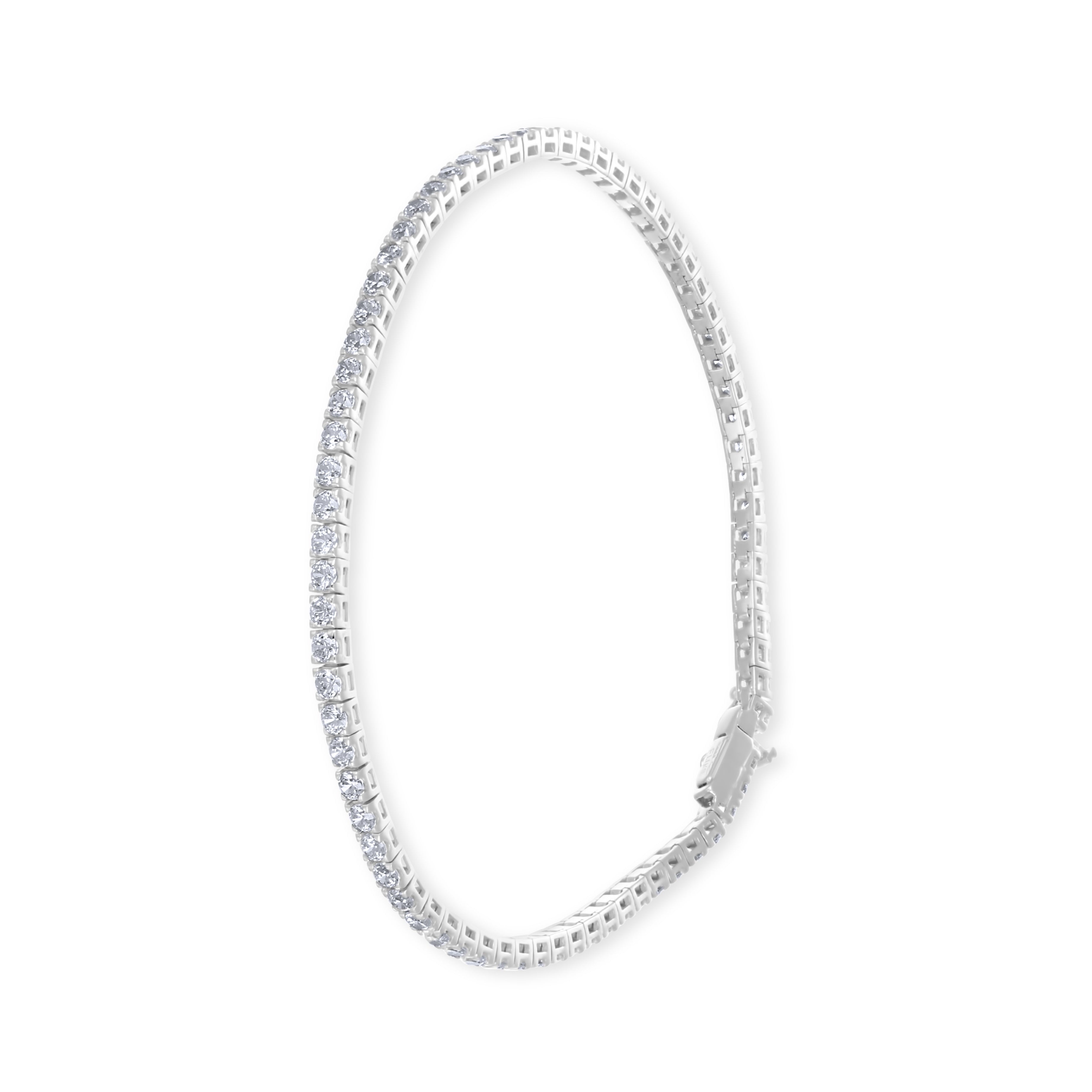 Bracciale in Oro Bianco 18 carati con zirconi