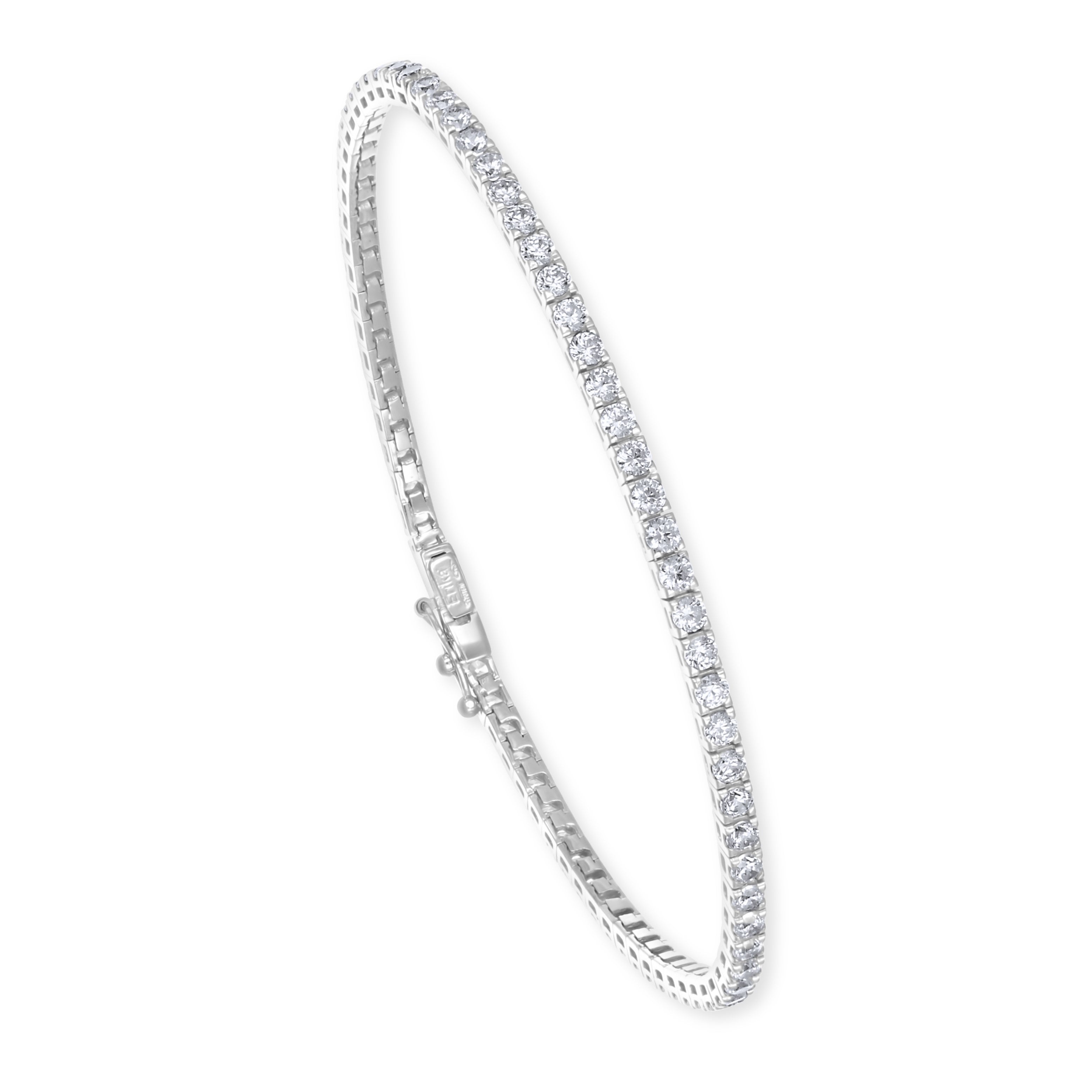 Bracciale in Oro Bianco 18 carati con zirconi