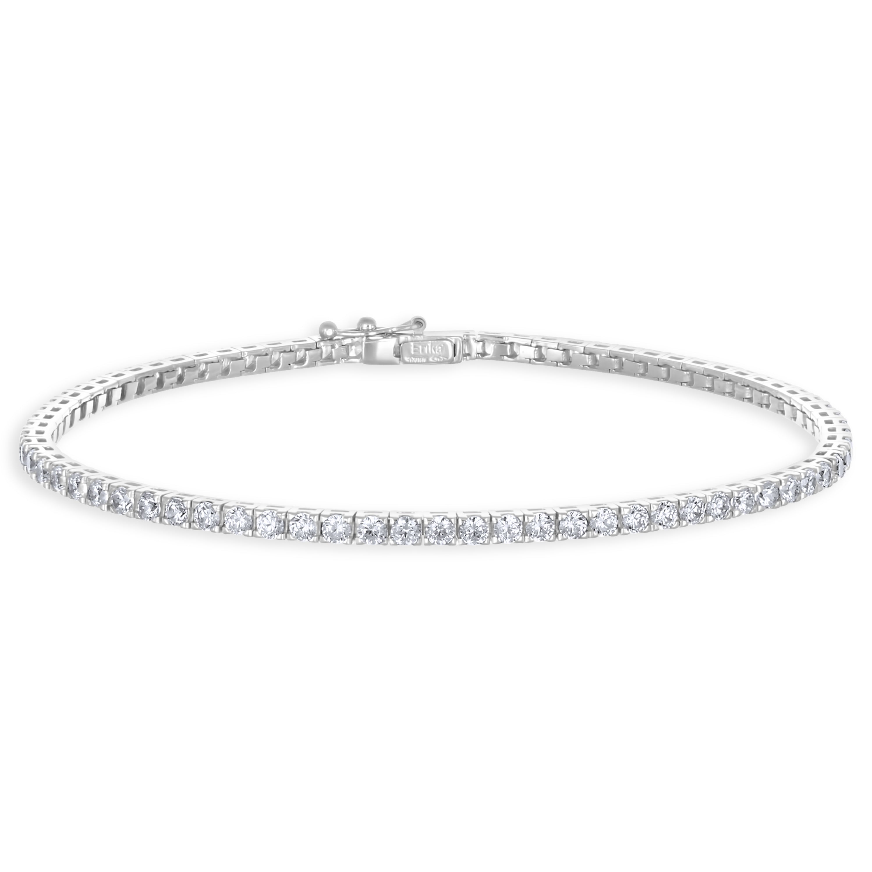 Bracciale in Oro Bianco 18 carati con zirconi