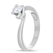 Anello - 18 carati Oro bianco - 0.40ct. tw. Diamante (Naturale)