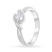 Anello - 18 carati Oro bianco - 0.10ct. tw. Diamante (Naturale)