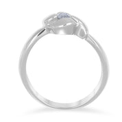 Anello - 18 carati Oro bianco - 0.10ct. tw. Diamante (Naturale)