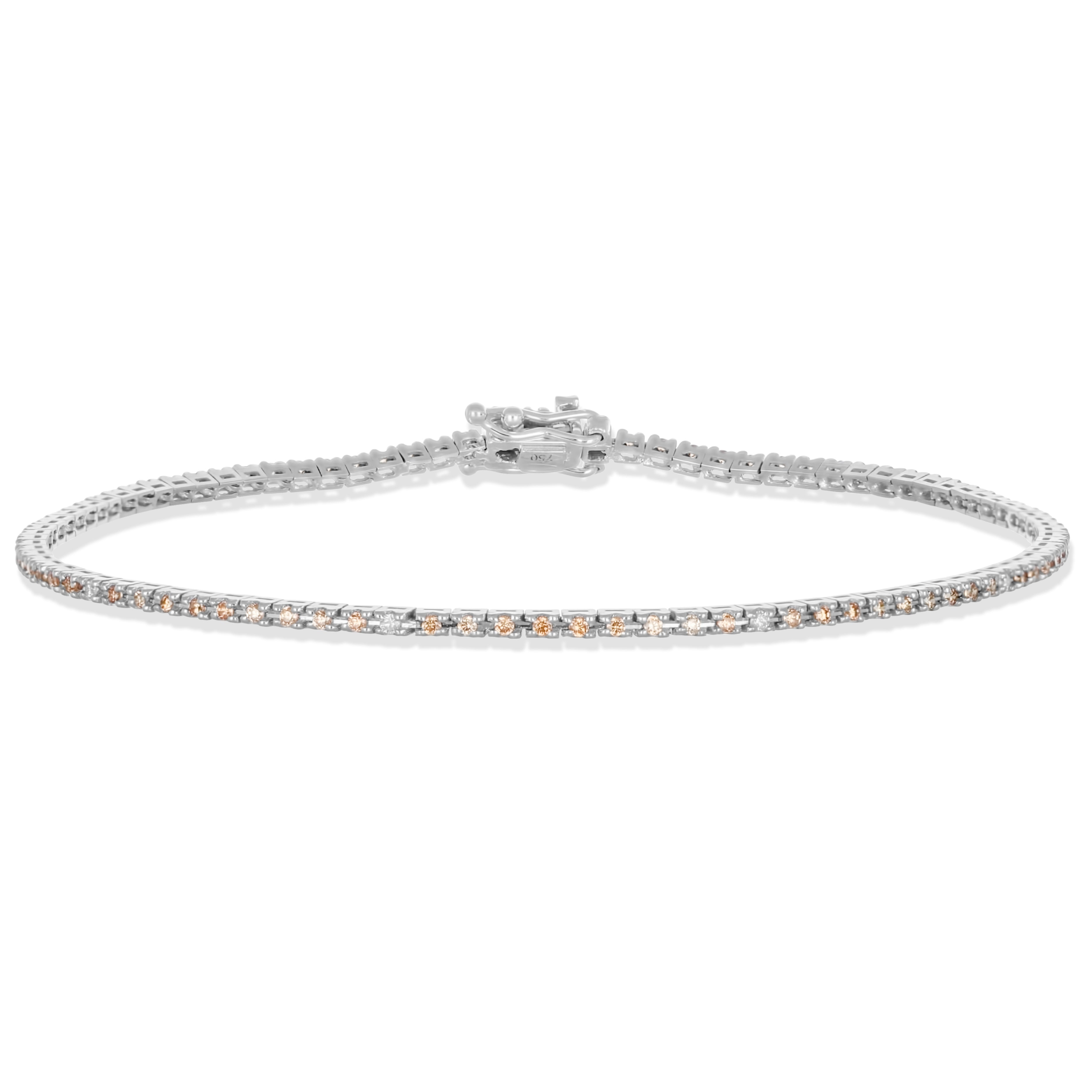 Bracciale - 18 carati Oro bianco - 0.93ct. tw. Zaffiro - Diamante