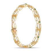 Bracciale - 18 carati Oro giallo - 0.45ct. tw. Smeraldo