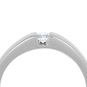 Anello - 18 carati Oro bianco - 0.13ct. tw. Diamante (Naturale)