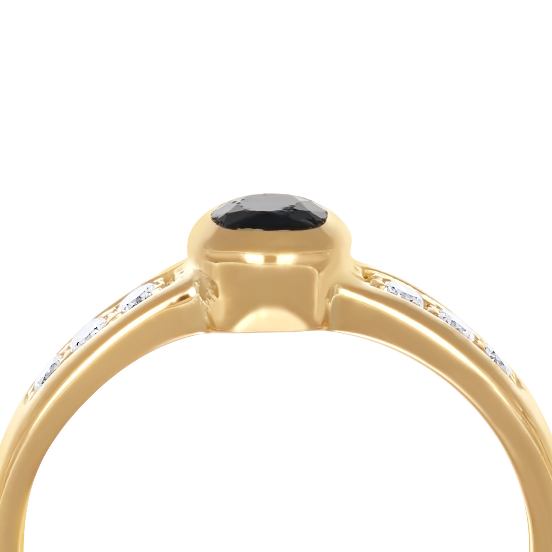 Anello - Oro giallo 18 kt. - 0,51 ct. tw. Zaffiro - Diamante