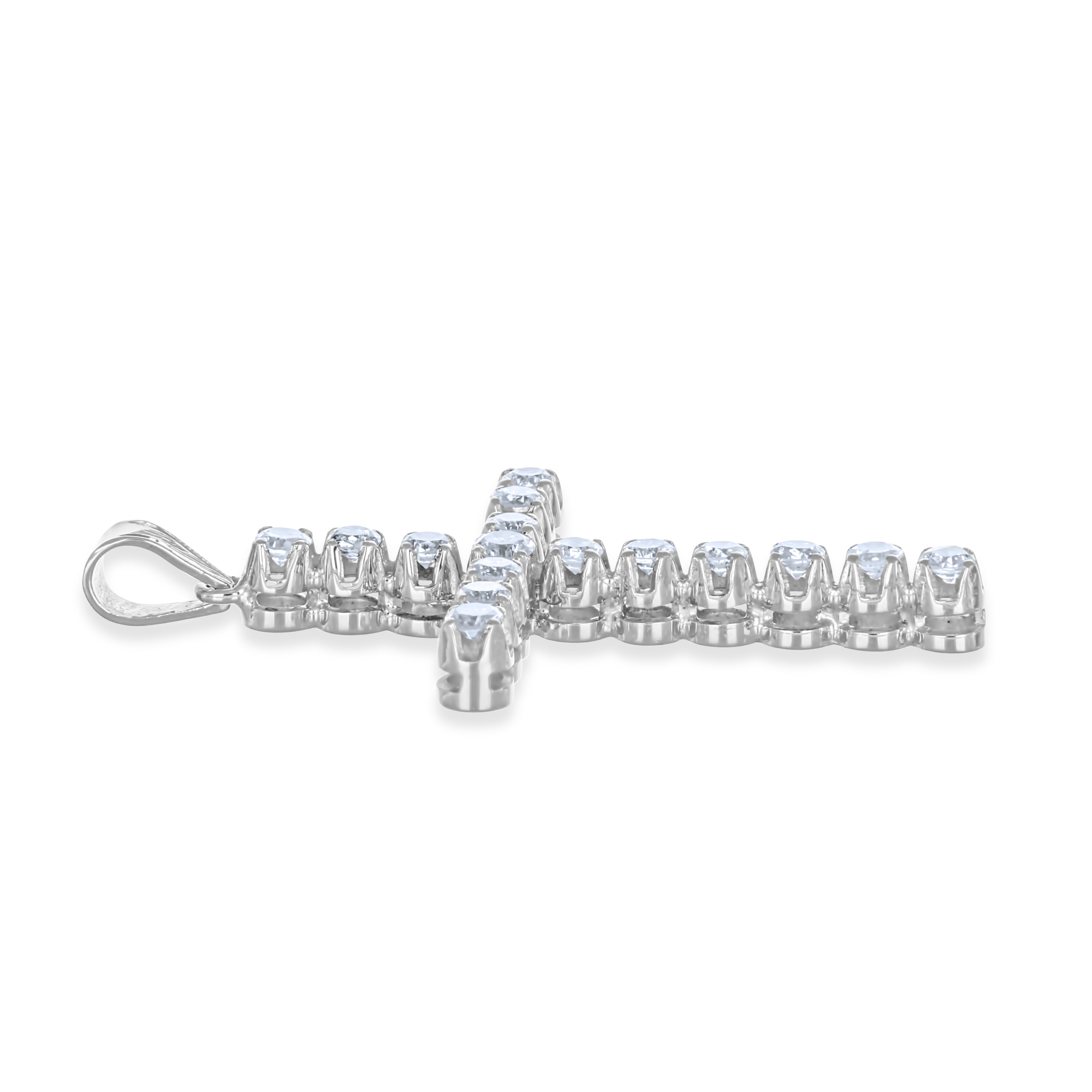 Pendente - Oro bianco 18 kt. - 0,80 ct. tw. Diamante (Naturale)