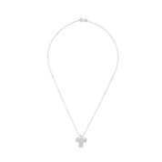 Collana con ciondolo - 18 carati Oro bianco - 0.02ct. tw. Diamante (Naturale)