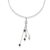 Collana - Oro bianco 18 kt. - Perla