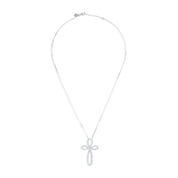 Collana con ciondolo - 18 carati Oro bianco - 1.10ct. tw. Diamante