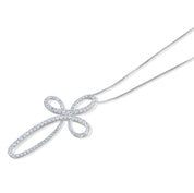 Collana con ciondolo - 18 carati Oro bianco - 1.10ct. tw. Diamante