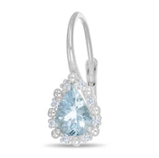 Orecchini - 18 carati Oro bianco - 1.66ct. tw. Acquamarina - Diamante