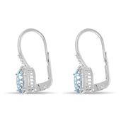 Orecchini - 18 carati Oro bianco - 2.03ct. tw. Acquamarina - Diamante