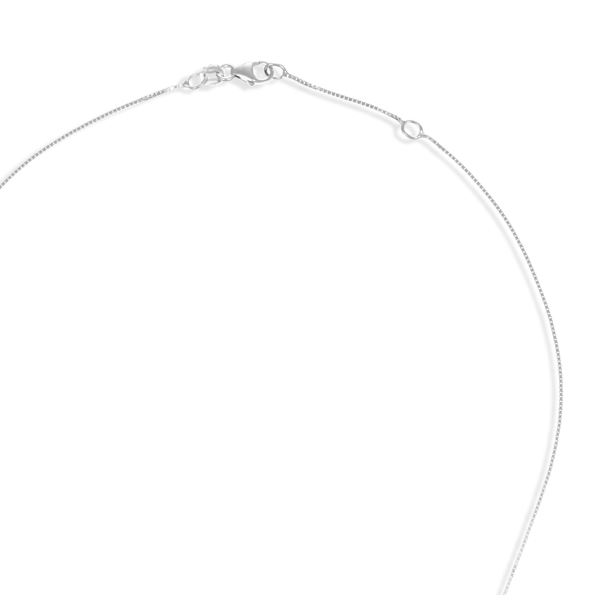 Collana con ciondolo - 18 carati Oro bianco - 0,44 ct. due. Acquamarina-Diamante