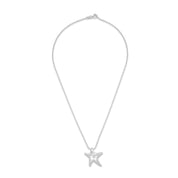 Collana con ciondolo - 18 carati Oro bianco - 0.10ct. tw. Diamante (Naturale)