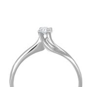 Anello - 18 carati Oro bianco - 0.09ct. tw. Diamante (Naturale)