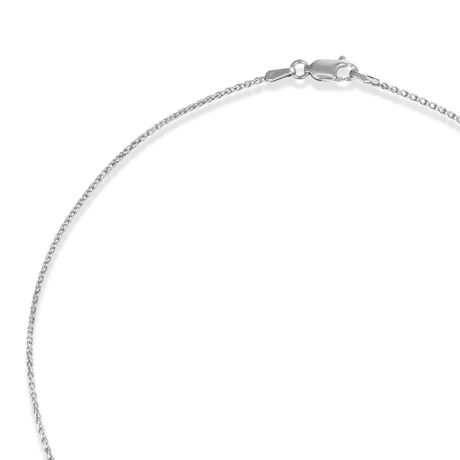 Collana con ciondolo - 18 carati Oro bianco - 0.05ct. tw. Diamante