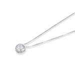 Collana con ciondolo - 18 carati Oro bianco - 0.20ct. tw. Diamante (Naturale)