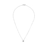 Collana con ciondolo - 18 carati Oro bianco - 0.20ct. tw. Diamante (Naturale)