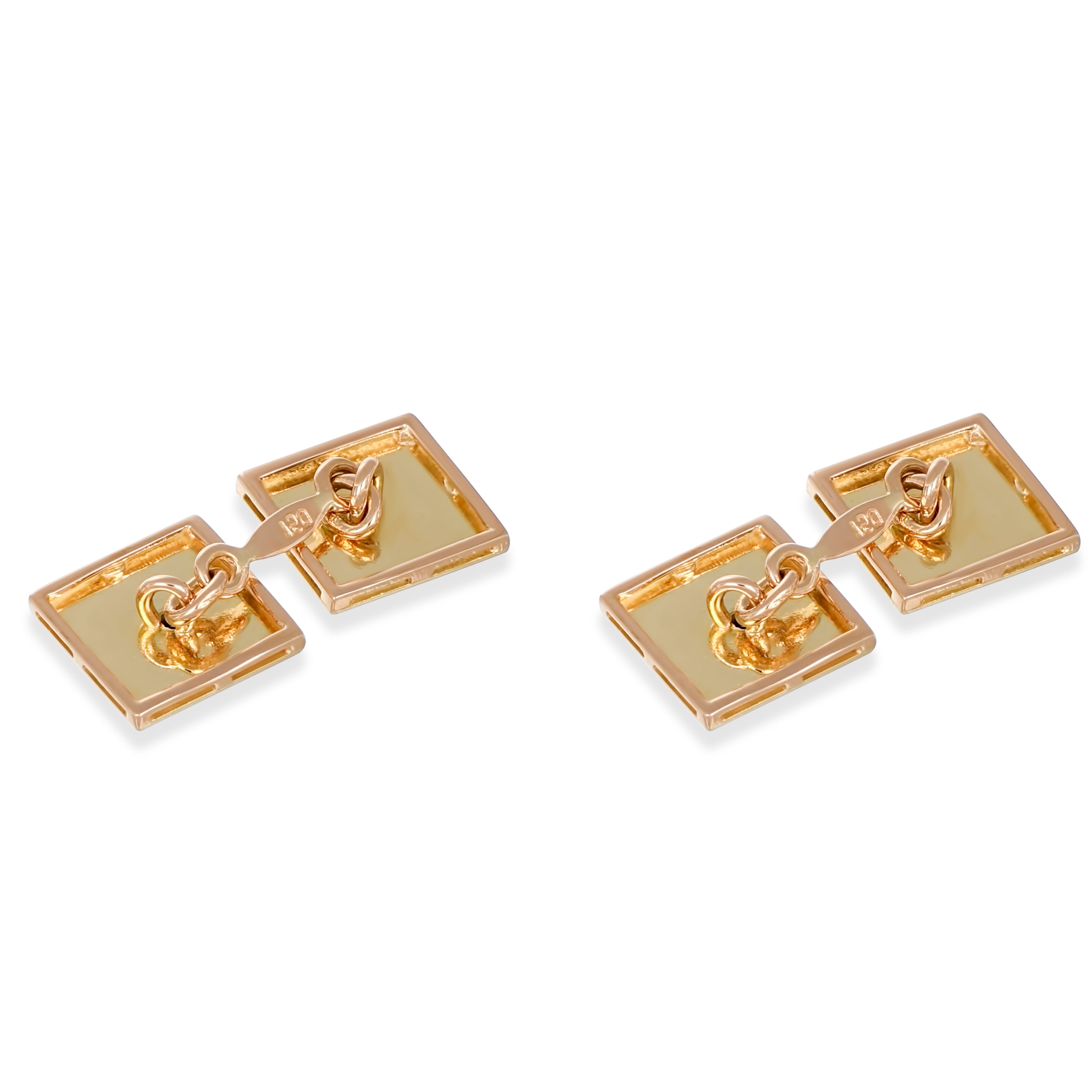 Gemelli - Oro bianco 18 kt., Oro giallo - 0,20 ct. tw. Zaffiro