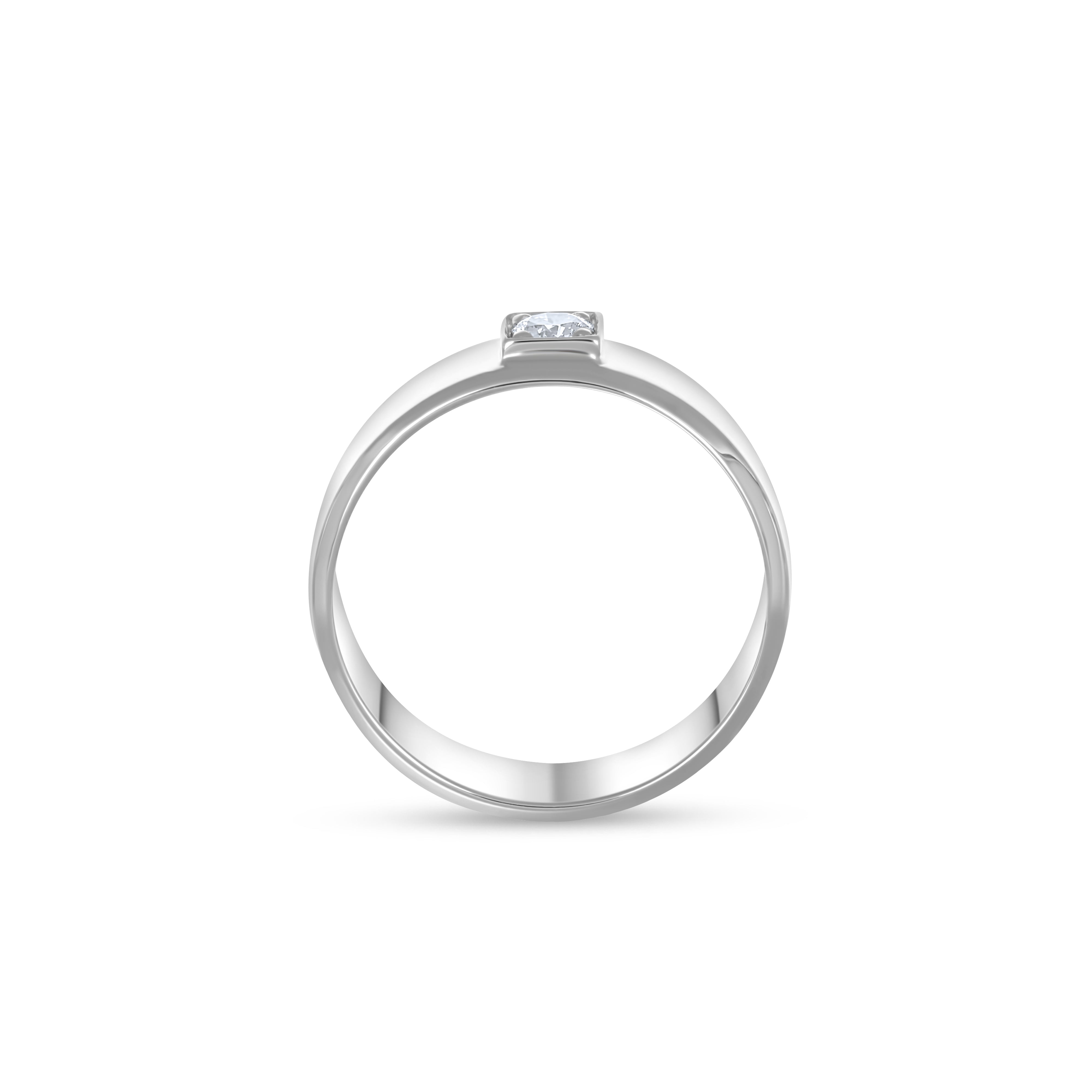 Anello - 18 carati Oro bianco - 0.15ct. tw. Diamante (Naturale)