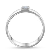 Anello - 18 carati Oro bianco - 0.15ct. tw. Diamante (Naturale)