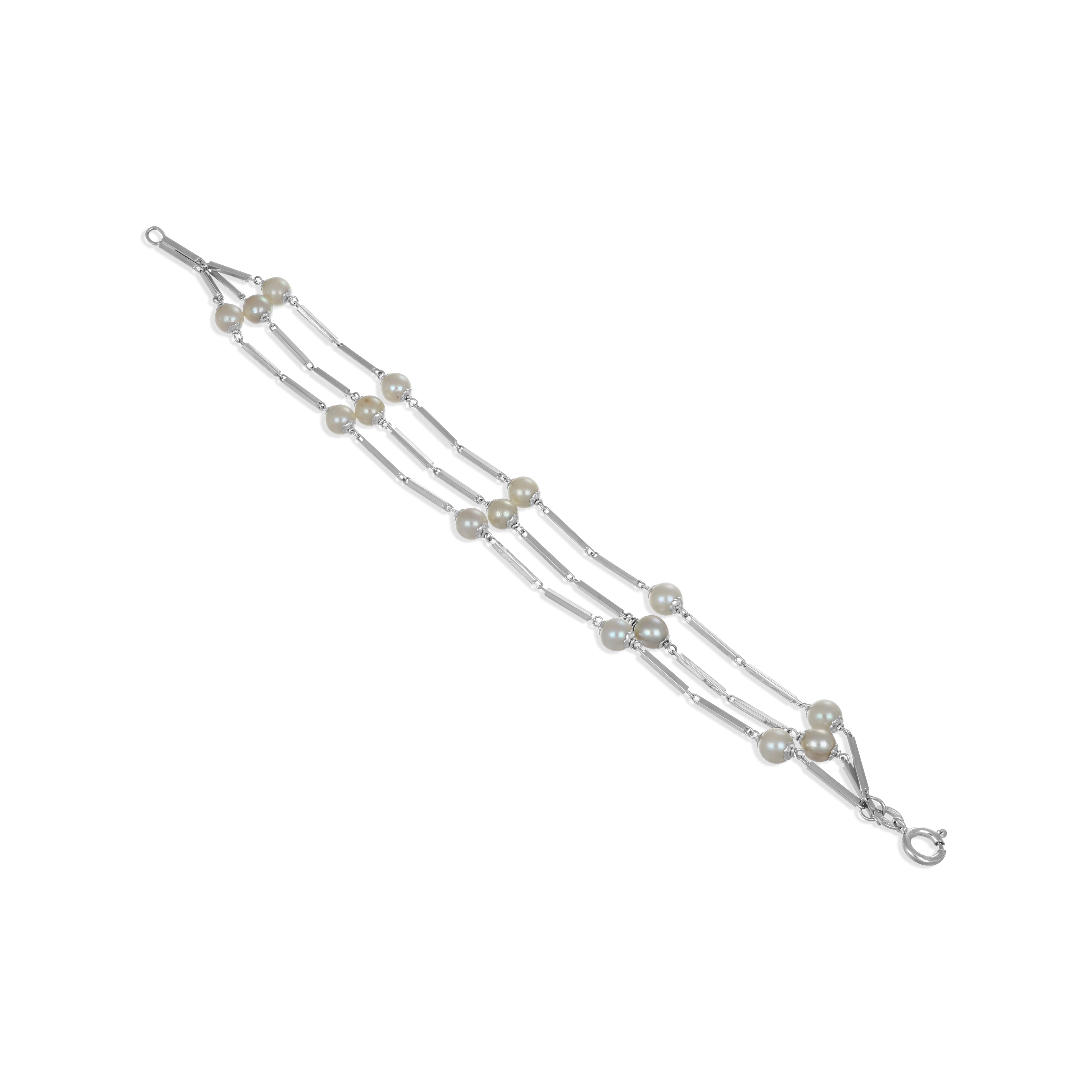 Bracciale - Oro bianco 18 kt. - Perla