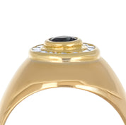 Anello - 18 carati Oro giallo - 0.68ct. tw. Zaffiro - Diamante