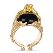 Anello - Oro giallo 18 kt - 6,00 ct. tw. Onice