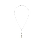 Collana con ciondolo - 18 carati Oro bianco - 0.02ct. tw. Diamante (Naturale) - Perla