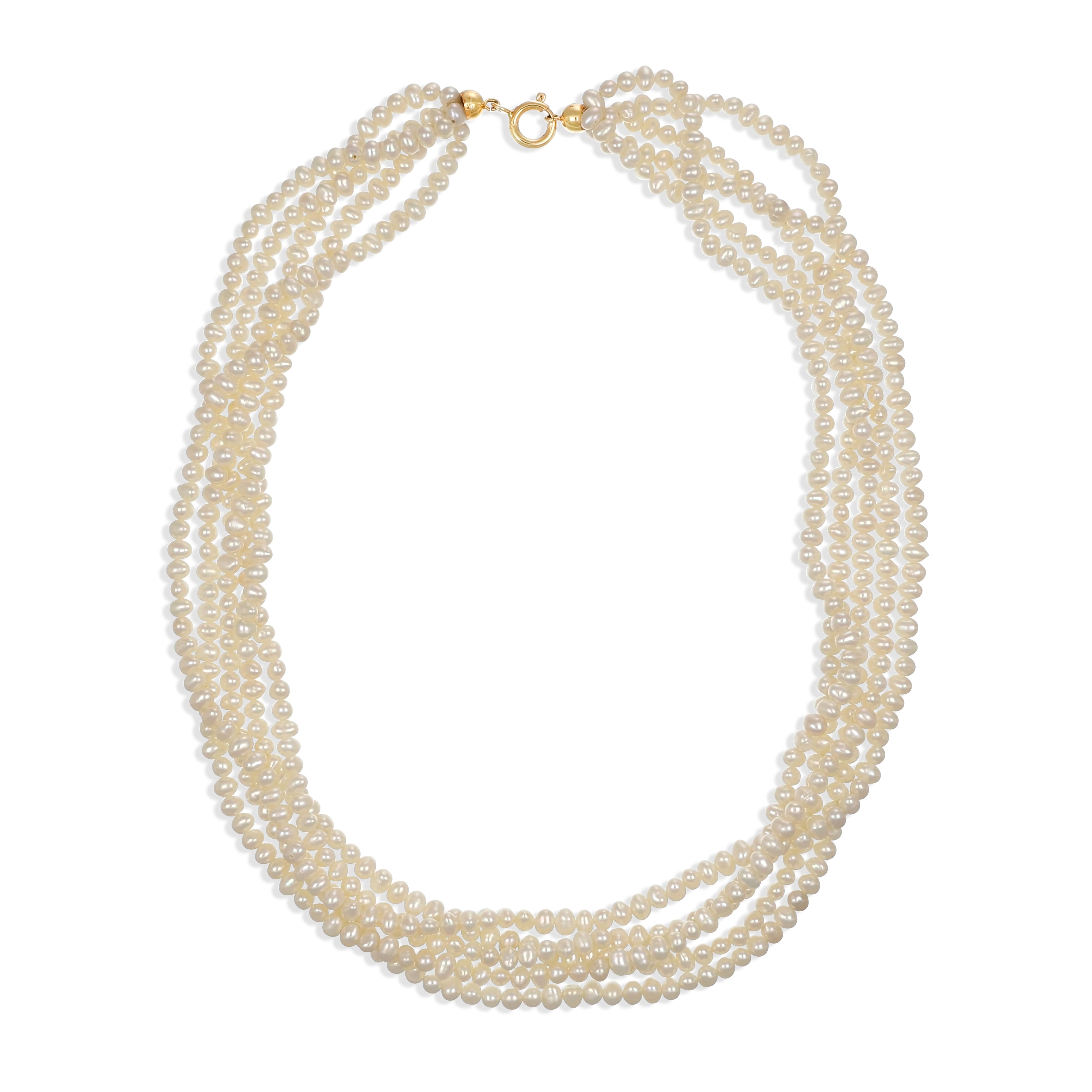 Collana - 18 carati Oro giallo- perla