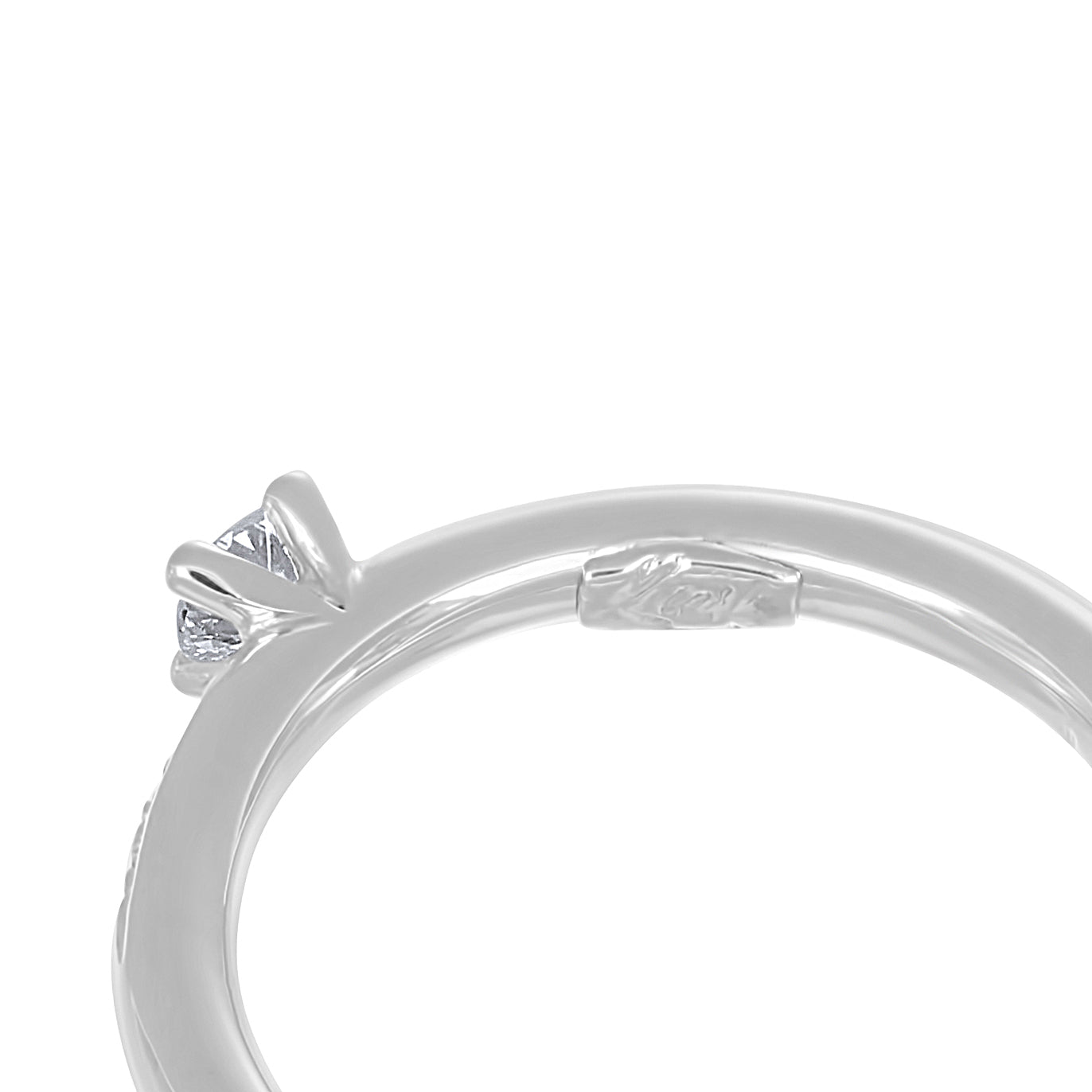 Anello - 18 carati Oro bianco - 0.20ct. tw. Diamante (Naturale)