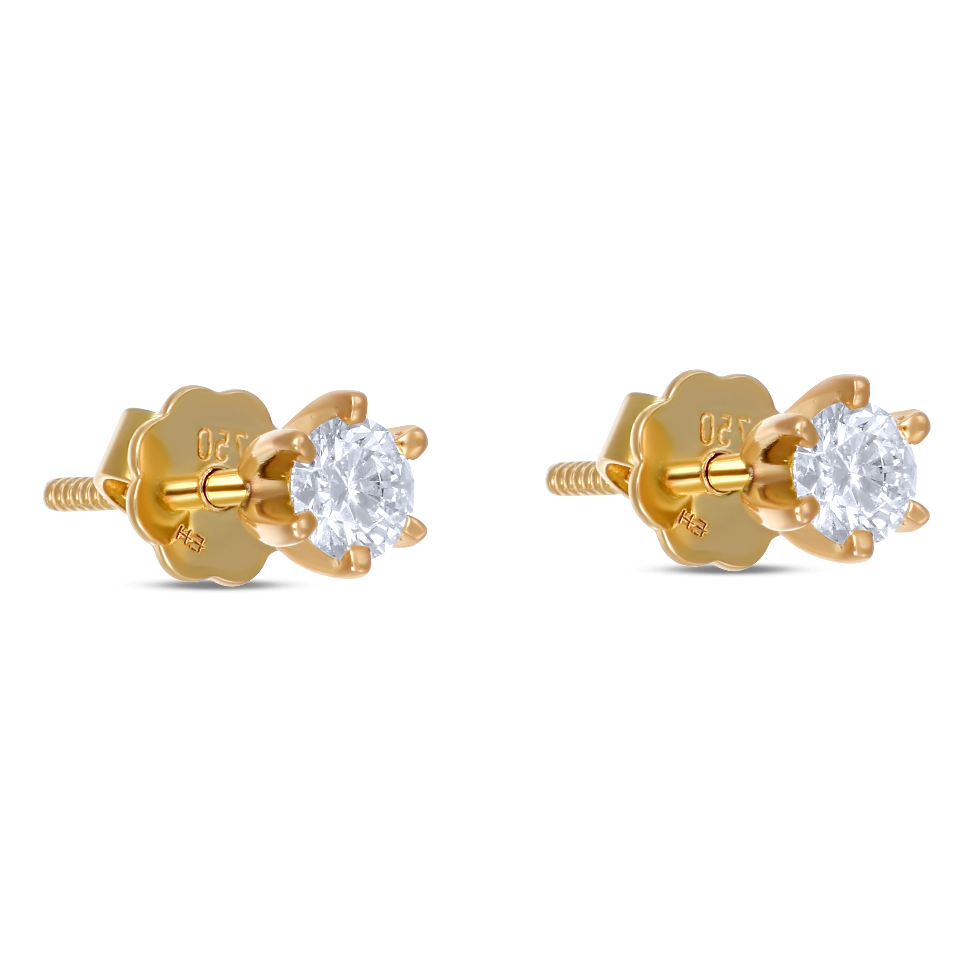 Orecchini - Oro giallo 18 kt. - 0,50 ct. tw. Diamante (Naturale)