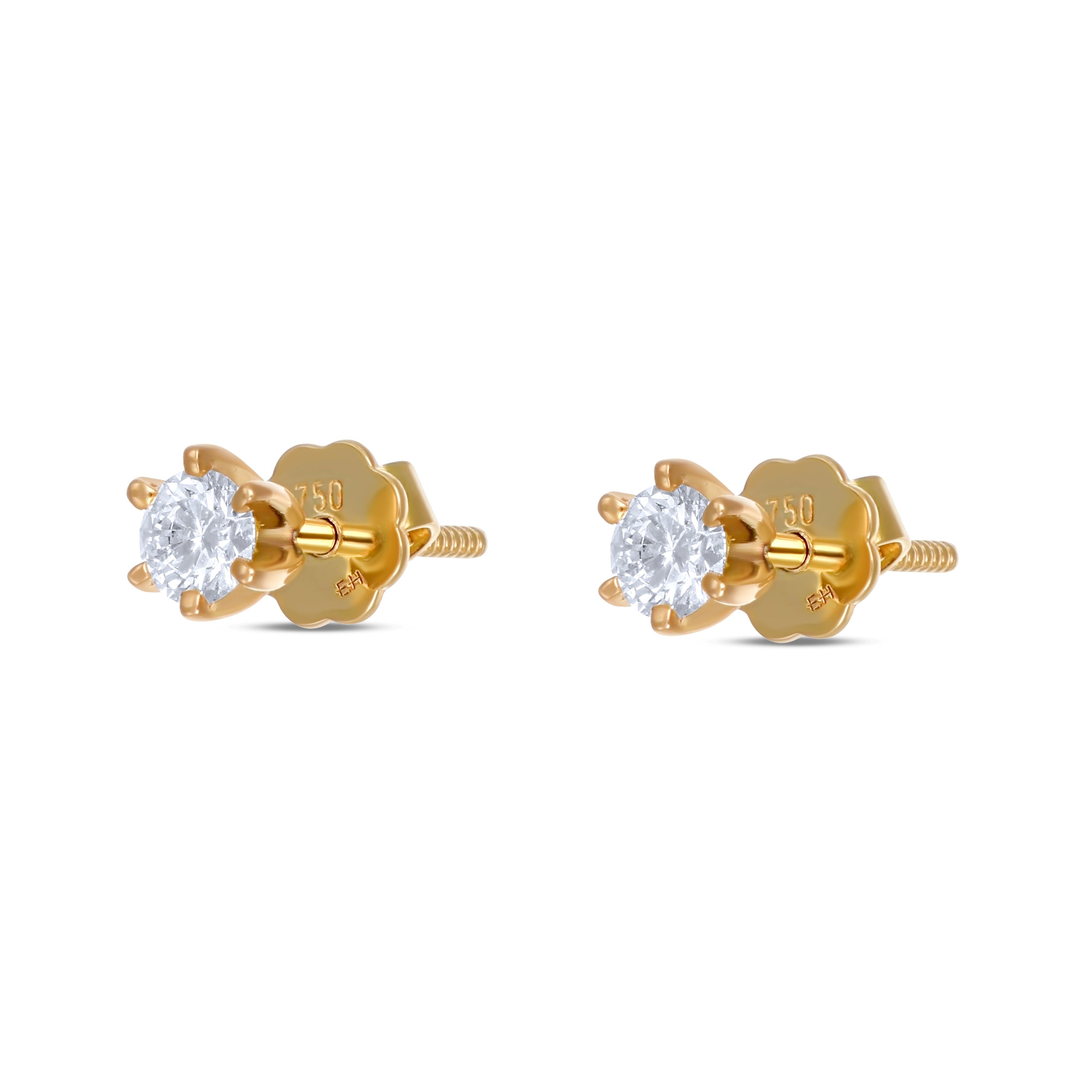 Orecchini - Oro giallo 18 kt. - 0,50 ct. tw. Diamante (Naturale)