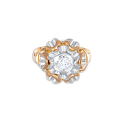 Anello - 18 carati Oro bianco, Oro giallo - 0.25ct. tw. Diamante (Naturale)