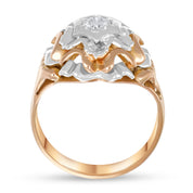 Anello - 18 carati Oro bianco, Oro giallo - 0.25ct. tw. Diamante (Naturale)