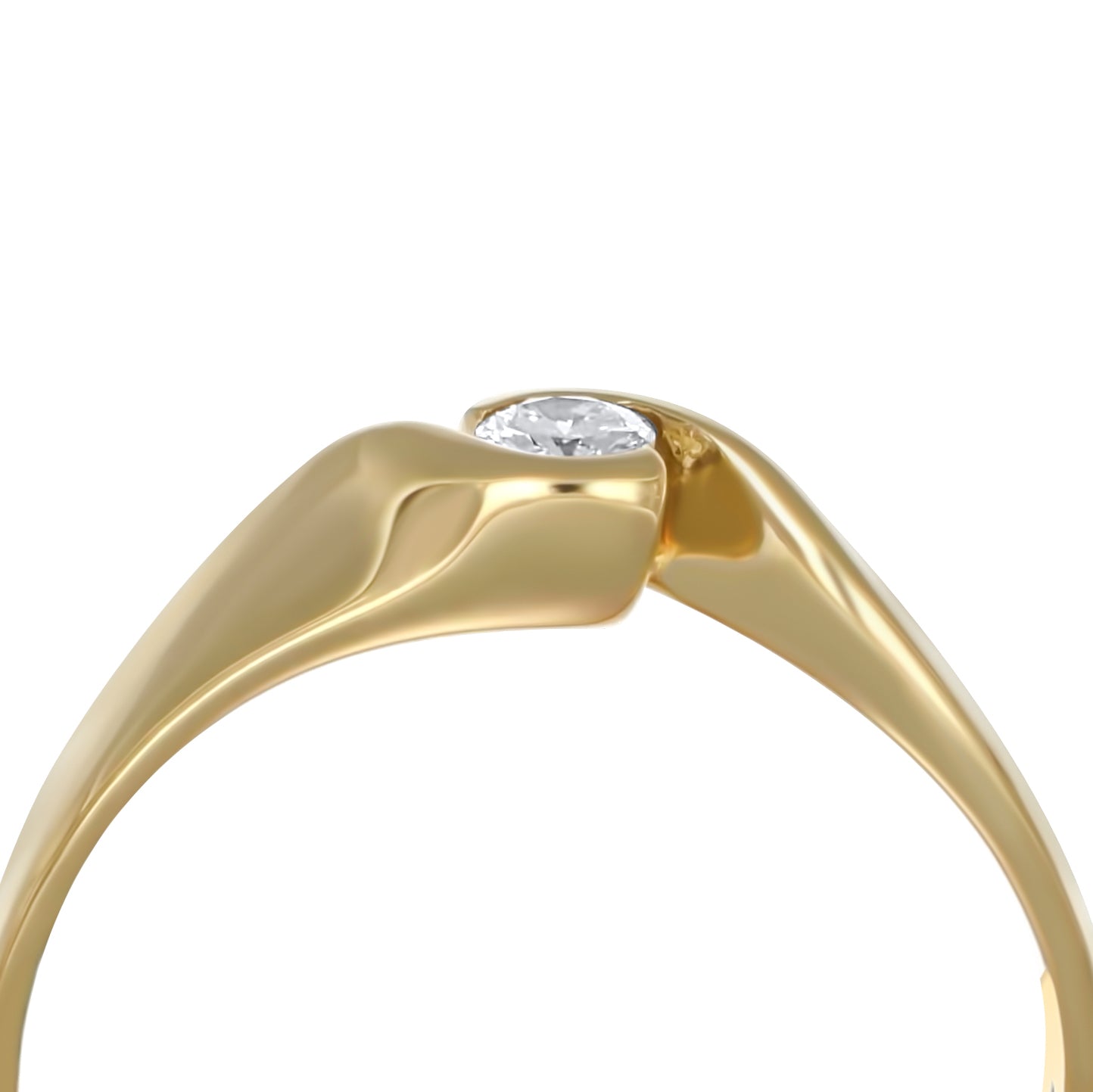 Anello - 18 carati Oro giallo - 0.08ct. tw. Diamante (Naturale)