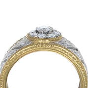 Anello - Oro bianco 18 kt., Oro giallo - 0,58 ct. tw. Diamante (naturale)