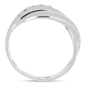 Anello - 18 carati Oro bianco - 0.09ct. tw. Diamante (Naturale)