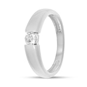 Anello - 18 carati Oro bianco - 0.25ct. tw. Diamante (Naturale)