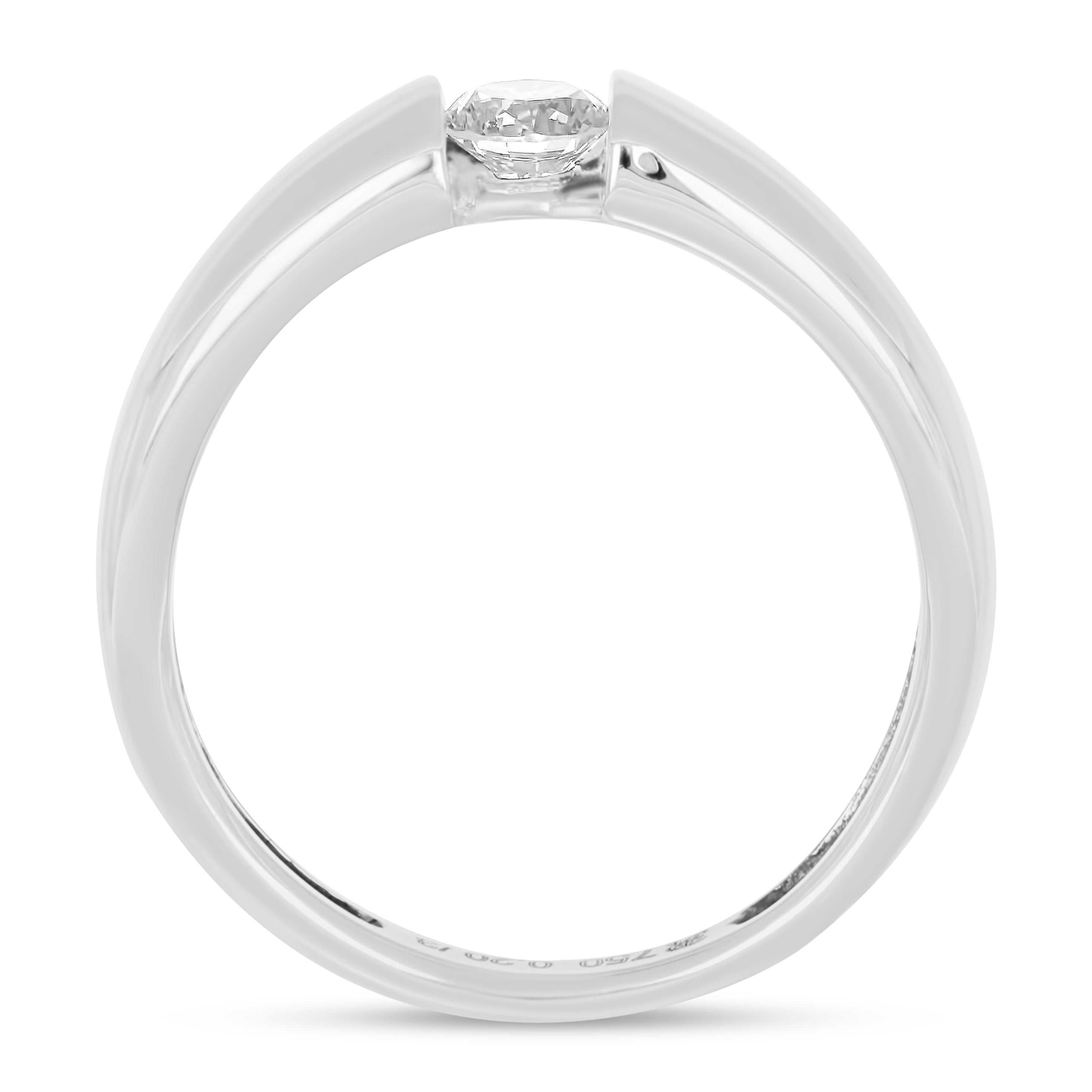 Anello - 18 carati Oro bianco - 0.25ct. tw. Diamante (Naturale)