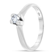 Anello - 18 carati Oro bianco - 0.20ct. tw. Diamante (Naturale)